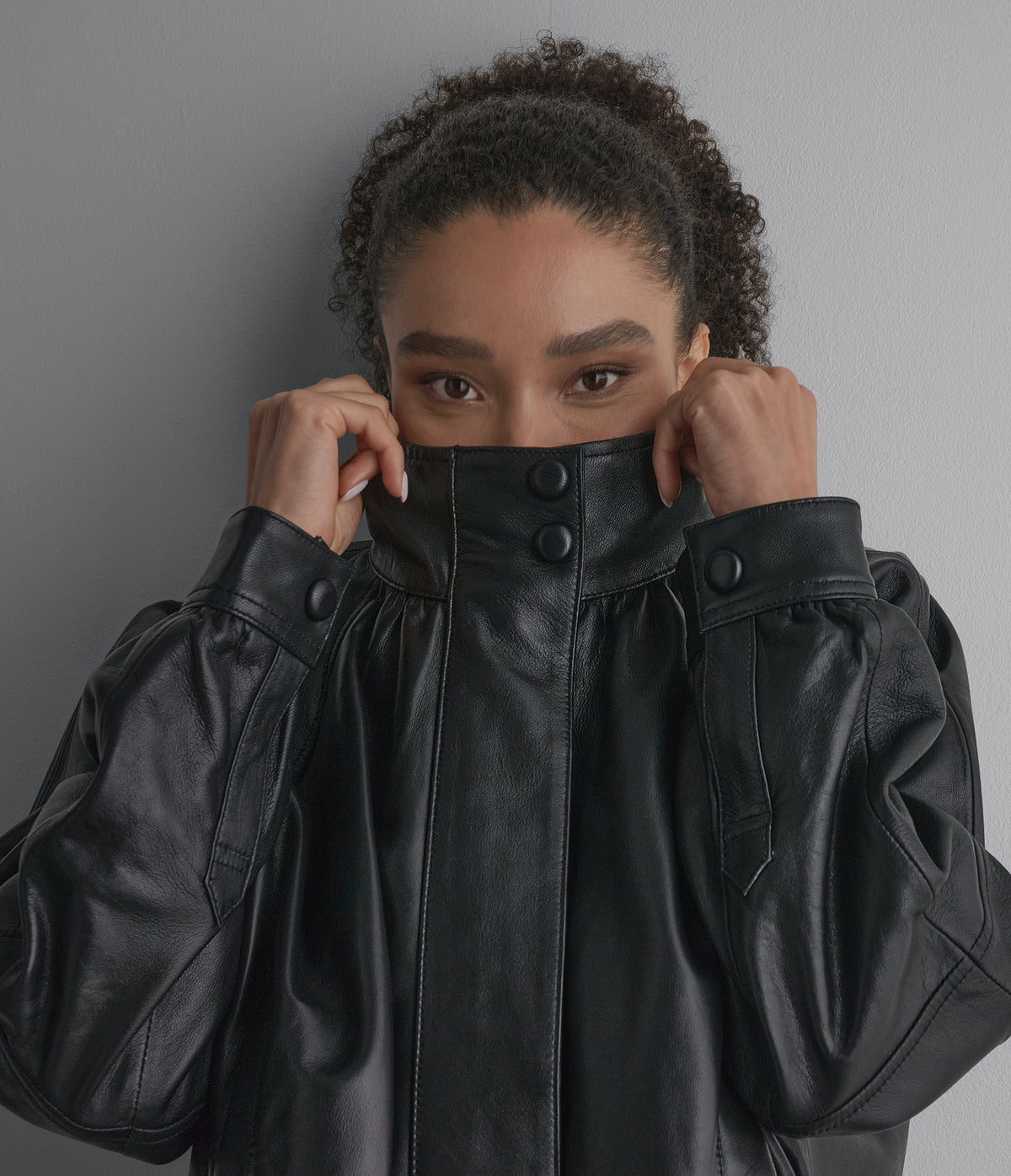 Allision Leather Anorak View 8