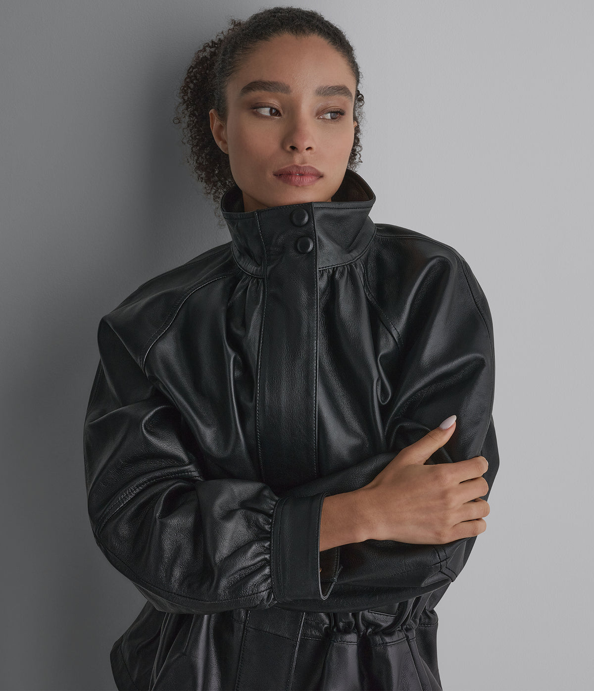 Allision Leather Anorak View 7