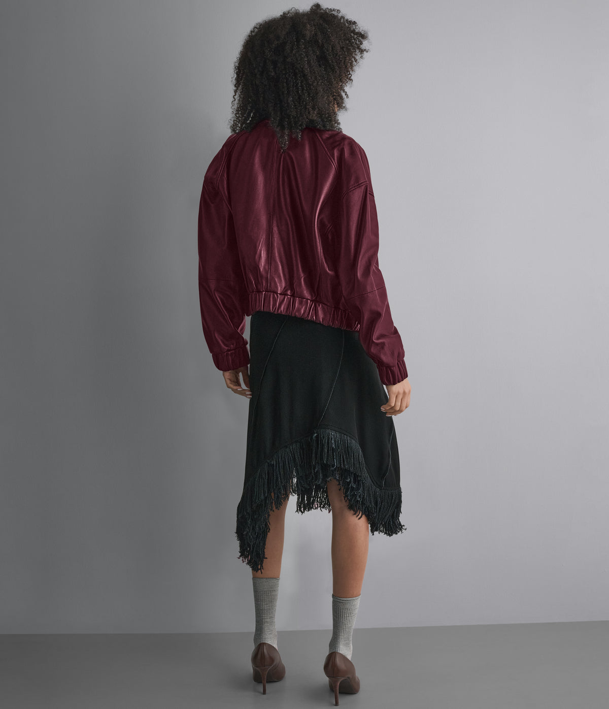 BAILEN LEATHER BOMBER JACKET View 6