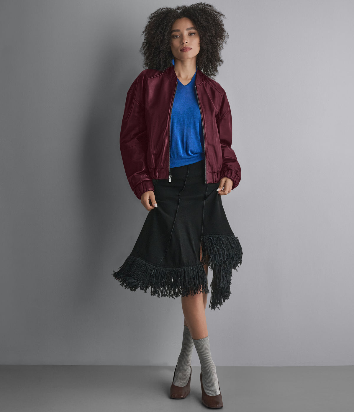 BAILEN LEATHER BOMBER JACKET View 2