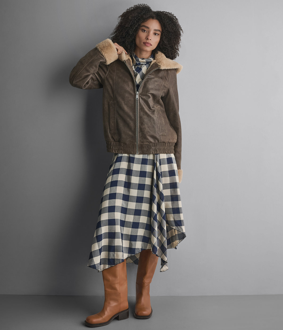 Vanessa Short Faux Fur Leather Jacket View 5 | Women's Fall Edit