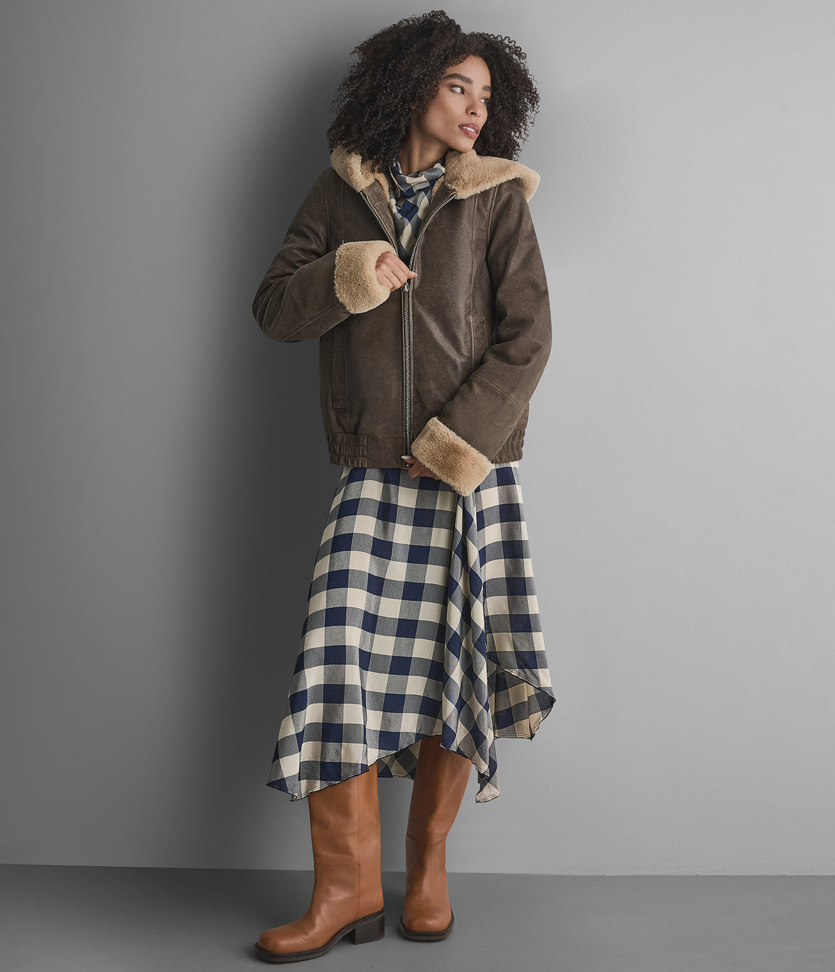 Vanessa Short Faux Fur Leather Jacket View 4 | Women's Fall Edit