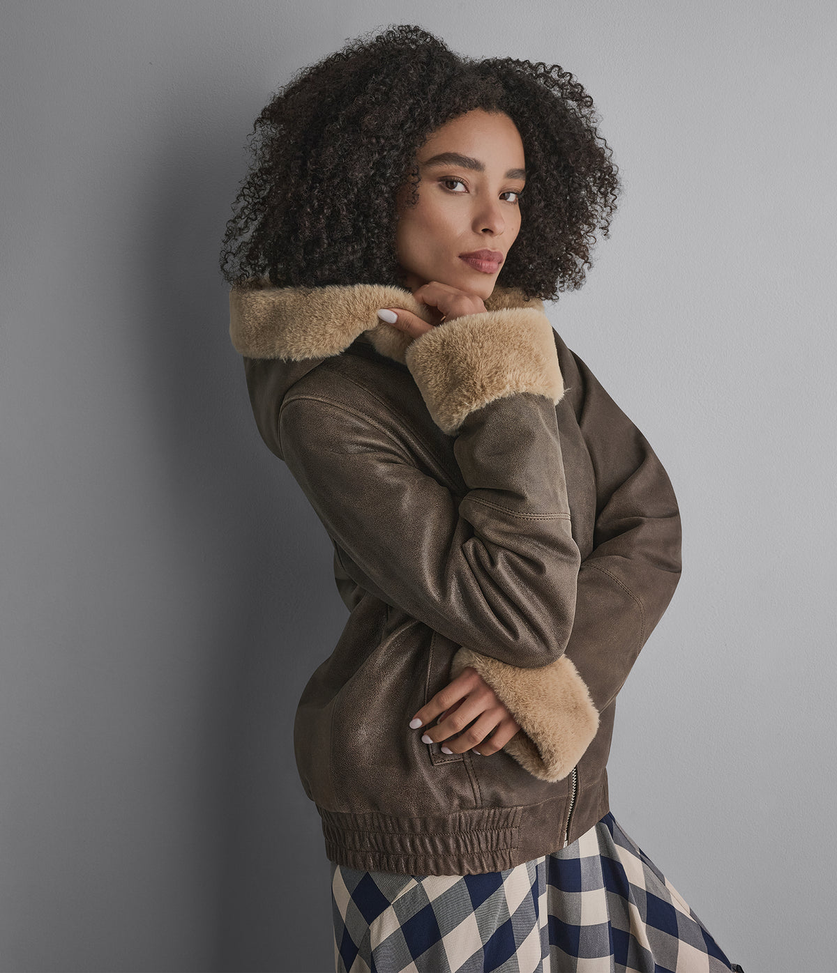 Vanessa Short Faux Fur Leather Jacket View 6 | Women's Fall Edit