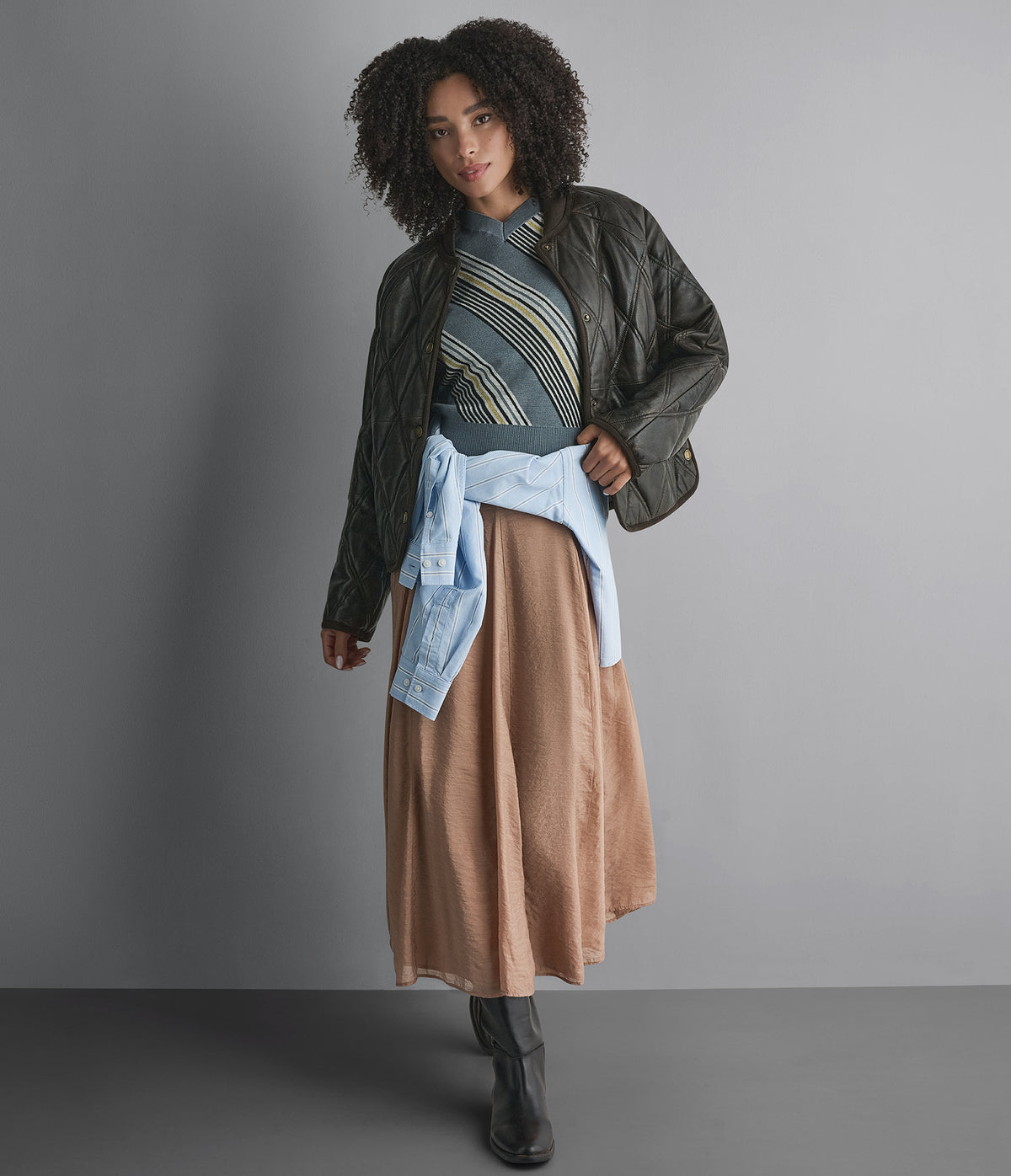 Kendall Quilted Leather Liner Jacket View 5 | Women's Fall Edit