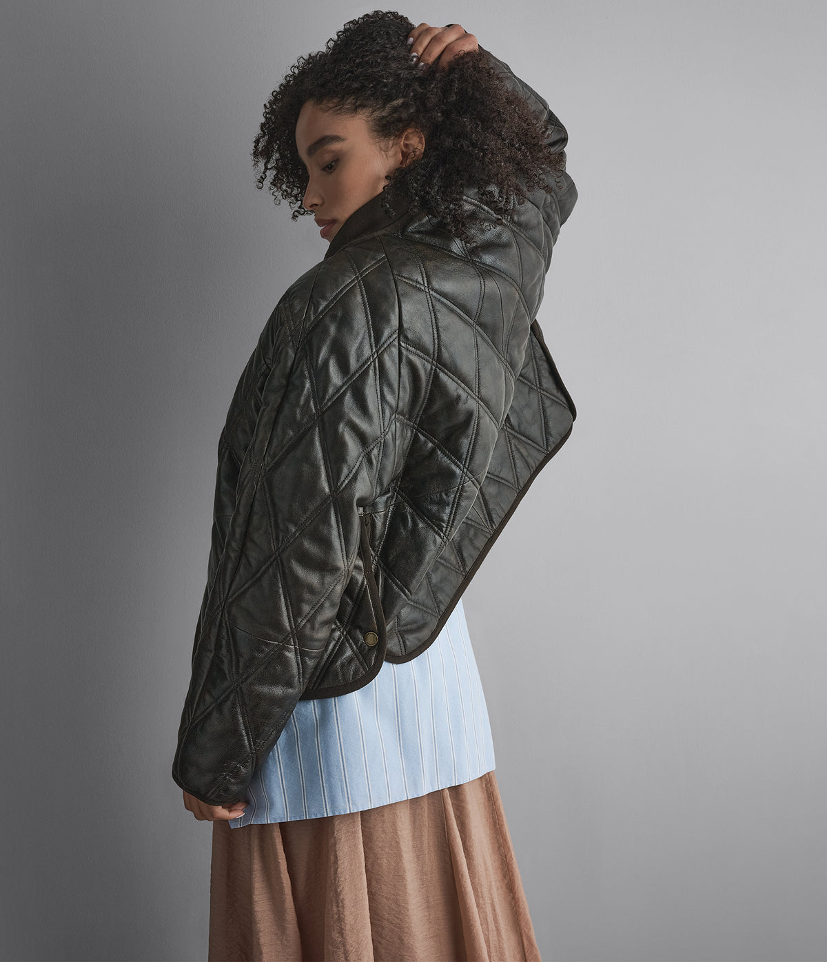 Kendall Quilted Leather Liner Jacket View 7 | Women's Fall Edit