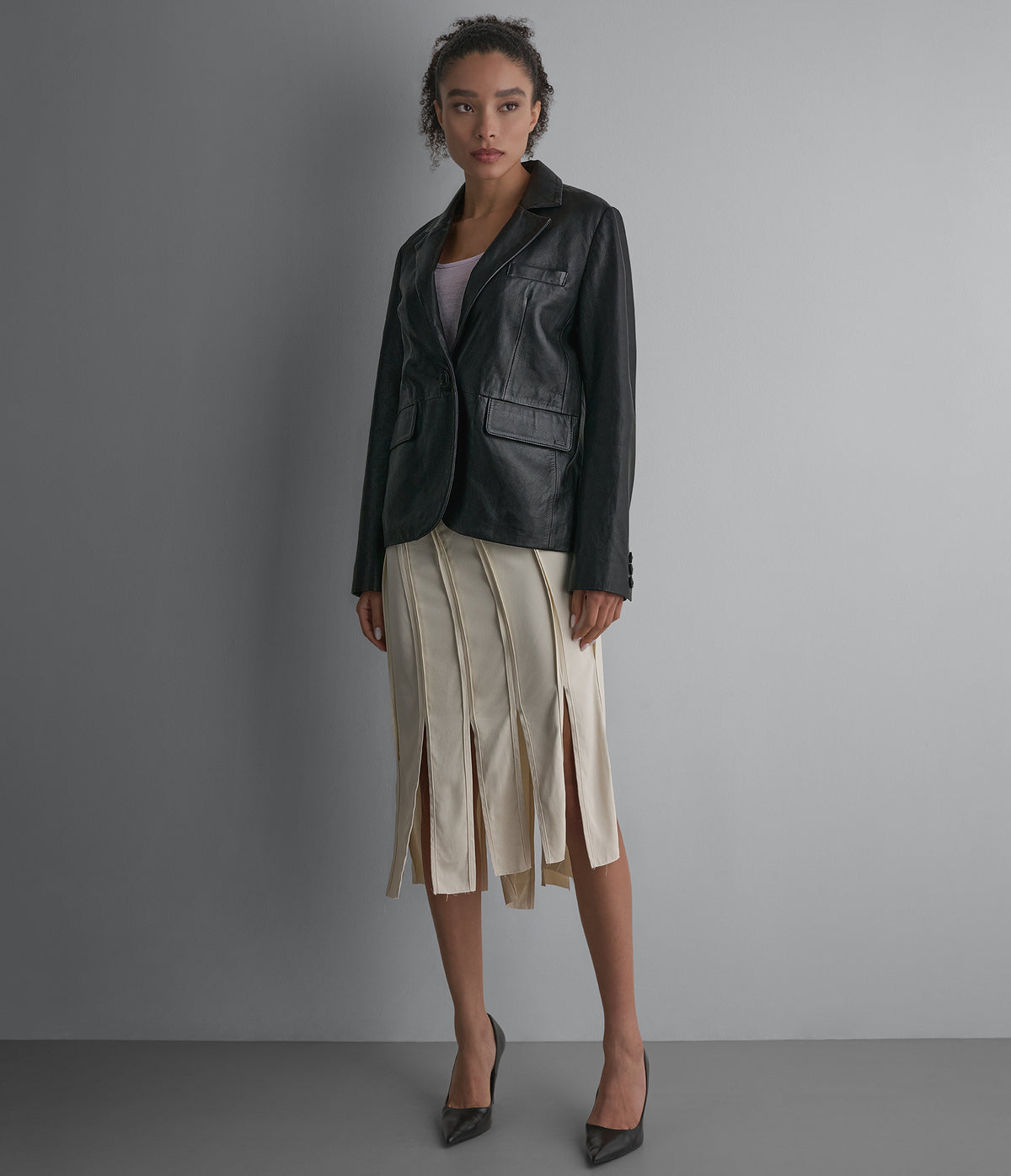 Lauren Leather Blazer View 4