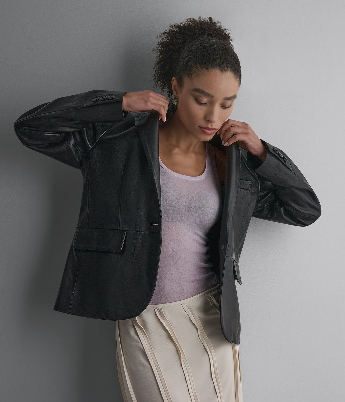 Lauren Leather Blazer View 6