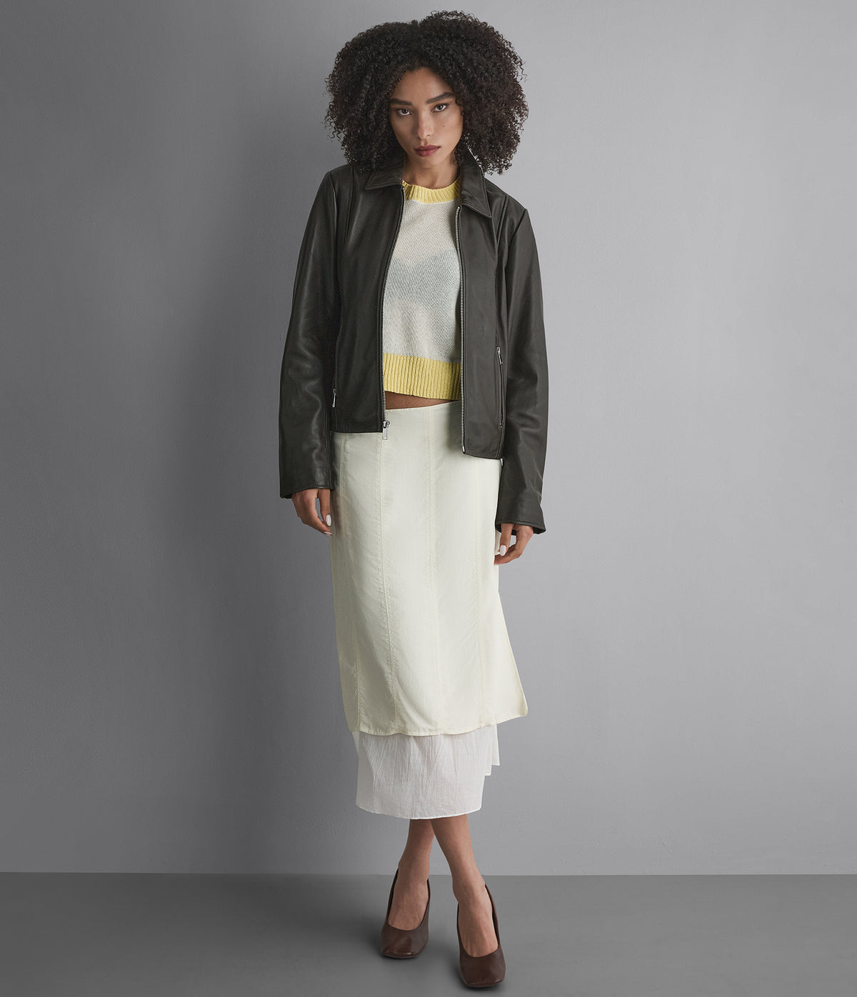 Justine Leather Shirt Jacket View 4 | Women's Collection