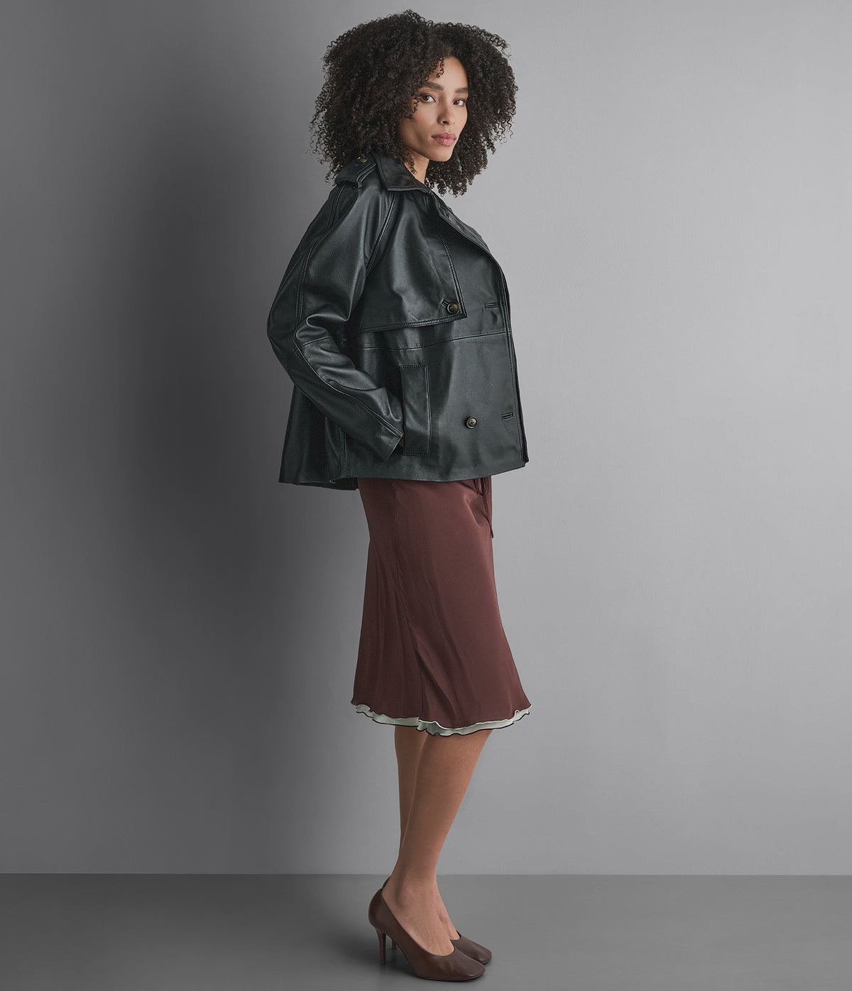 Teagan Cropped Short Trench Jacket View 4 | Women's Fall Edit