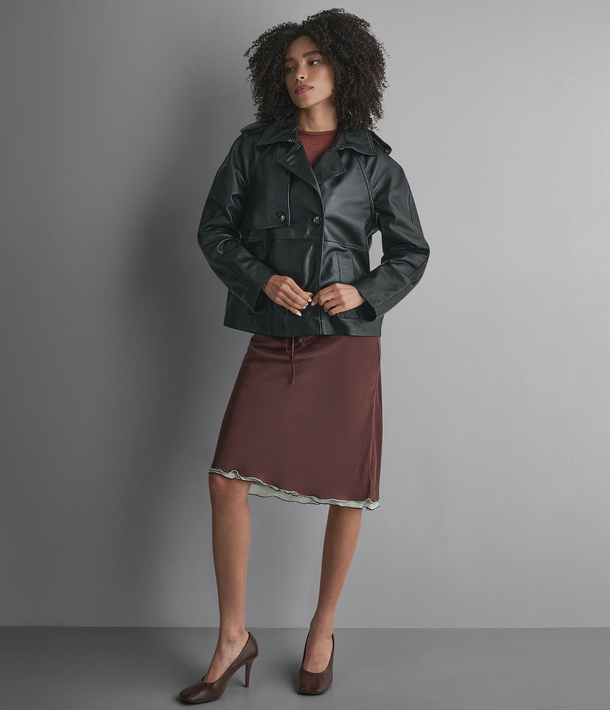 Teagan Cropped Short Trench Jacket View 2 | Women's Fall Edit