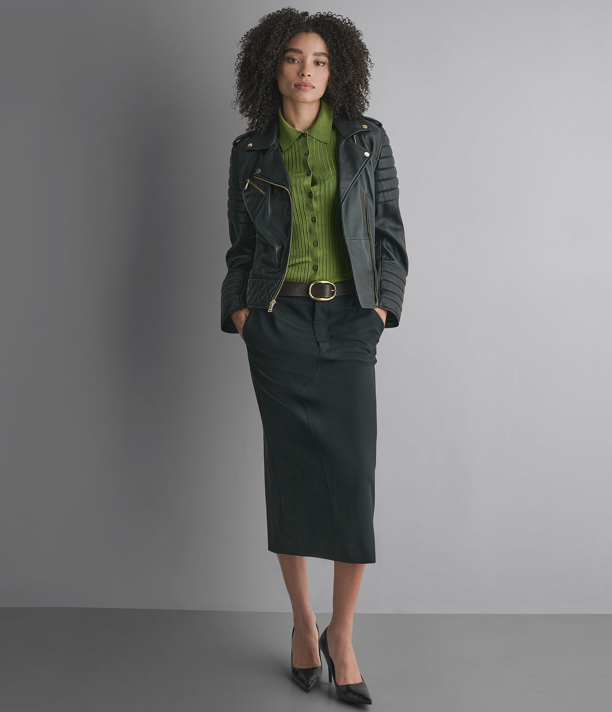 Mila Quilted Leather Moto Jacket View 2 | Women's Fall Edit