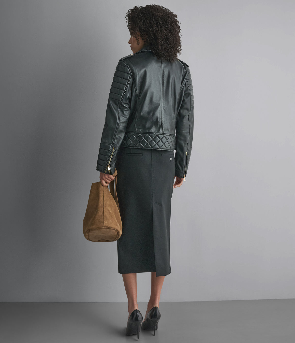 Mila Quilted Leather Moto Jacket View 6 | Women's Fall Edit
