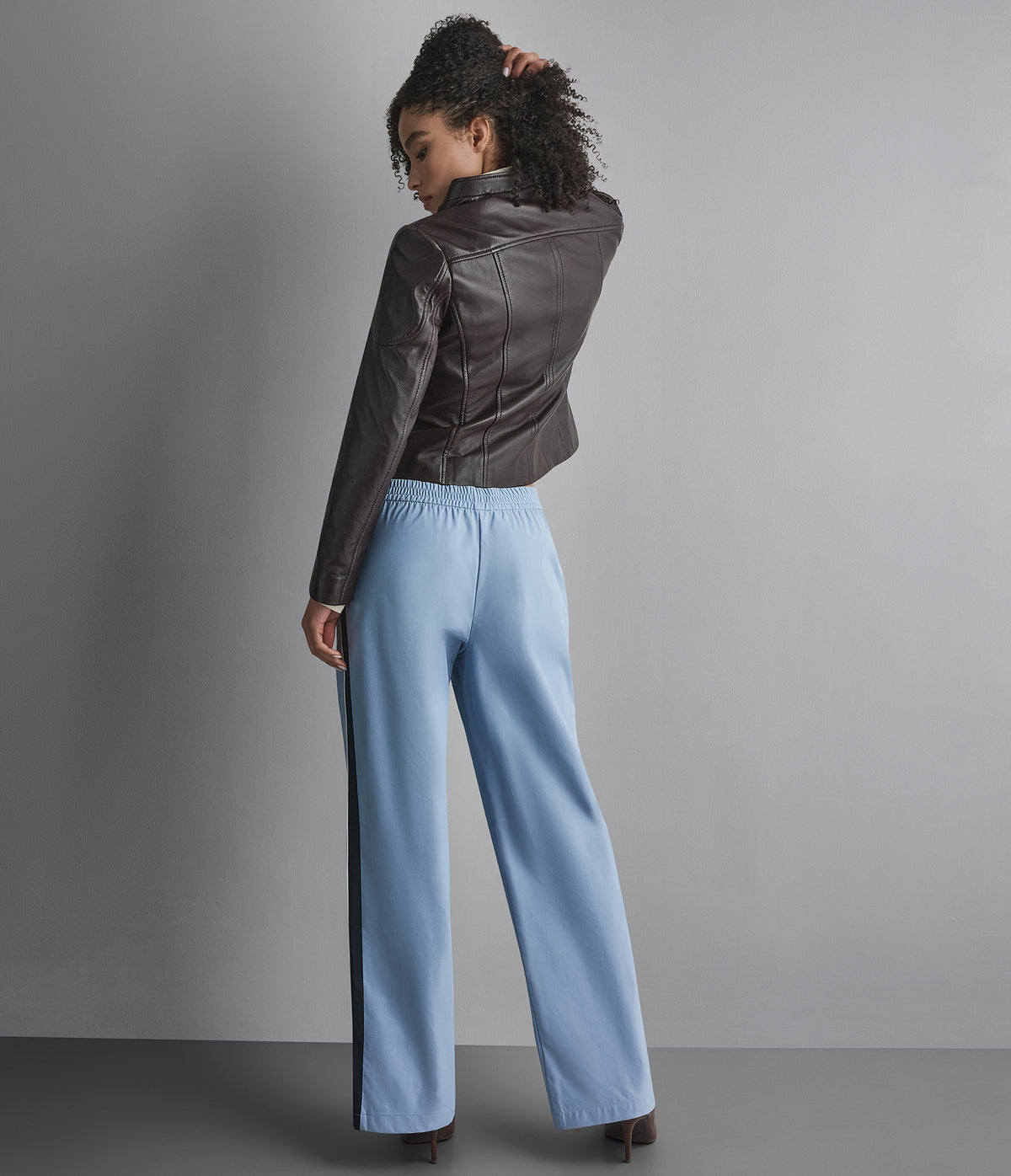 Caitlin Leather Scuba Racer Jacket View 4 | Racer Jackets