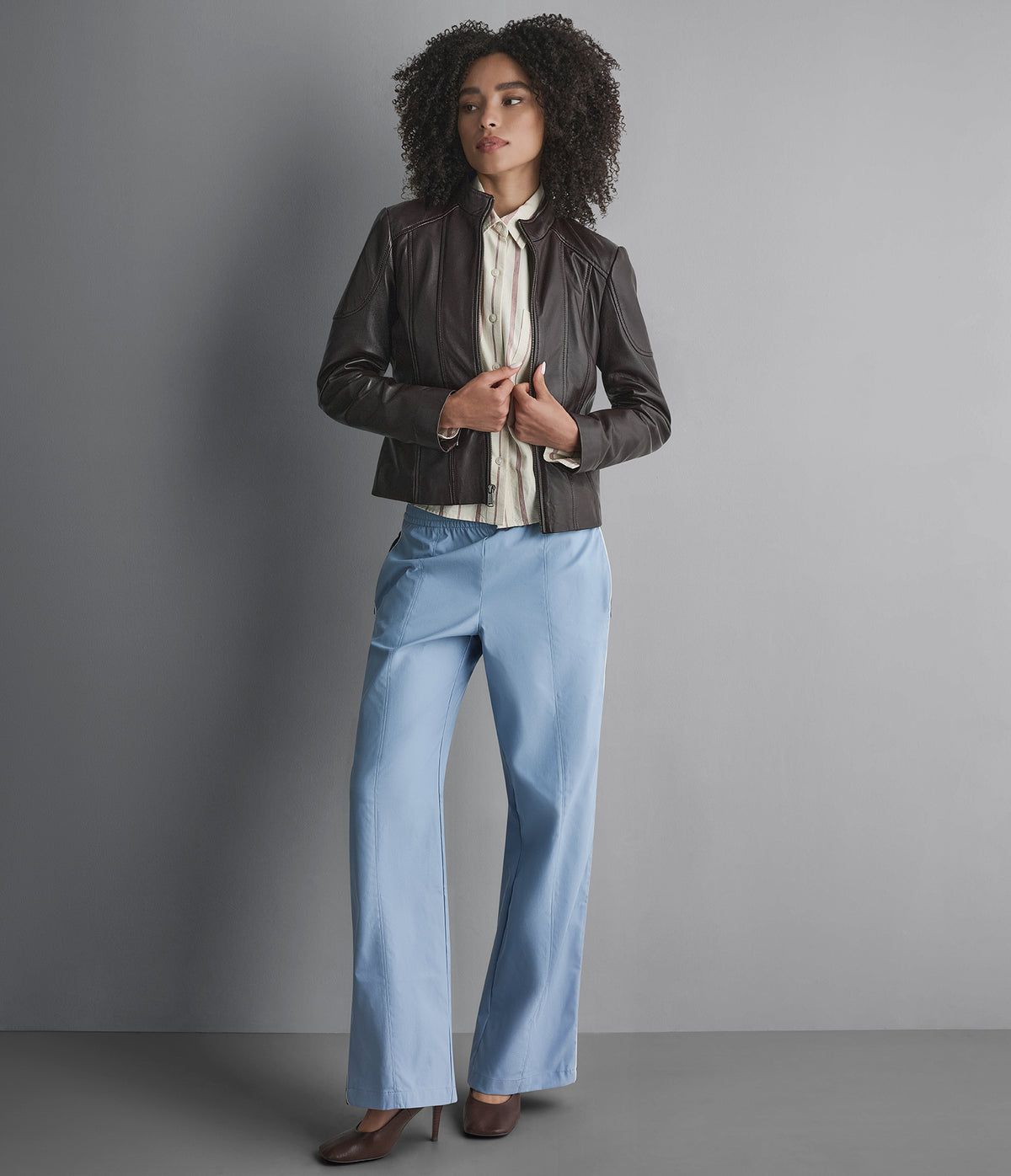Caitlin Leather Scuba Racer Jacket View 6 | Racer Jackets