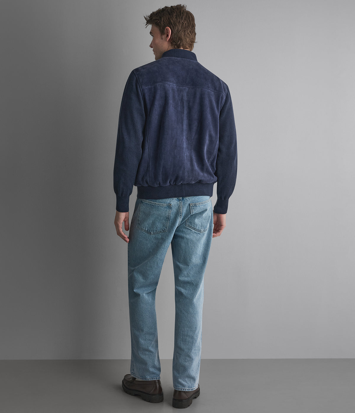 Martin Suede Knitted Bomber View 3