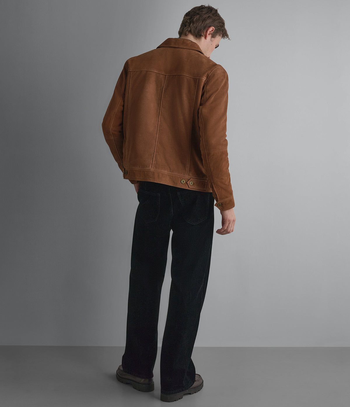 Travis Suede Trucker Jacket View 3