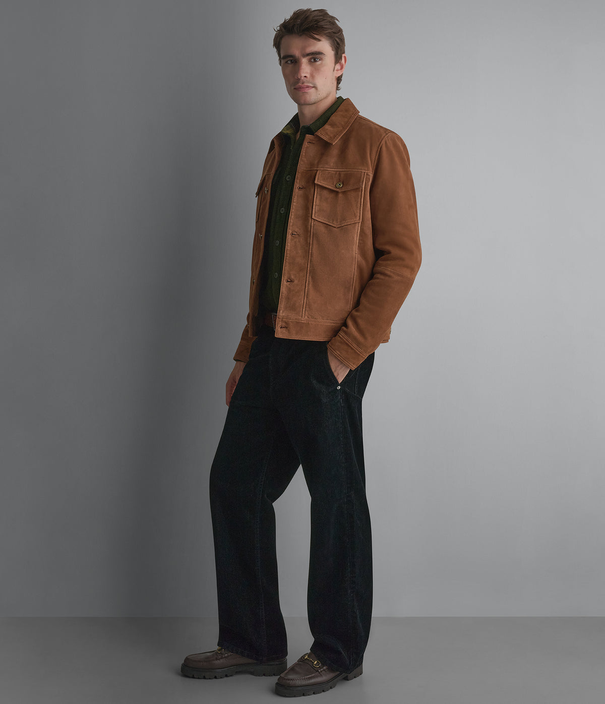 Travis Suede Trucker Jacket View 4