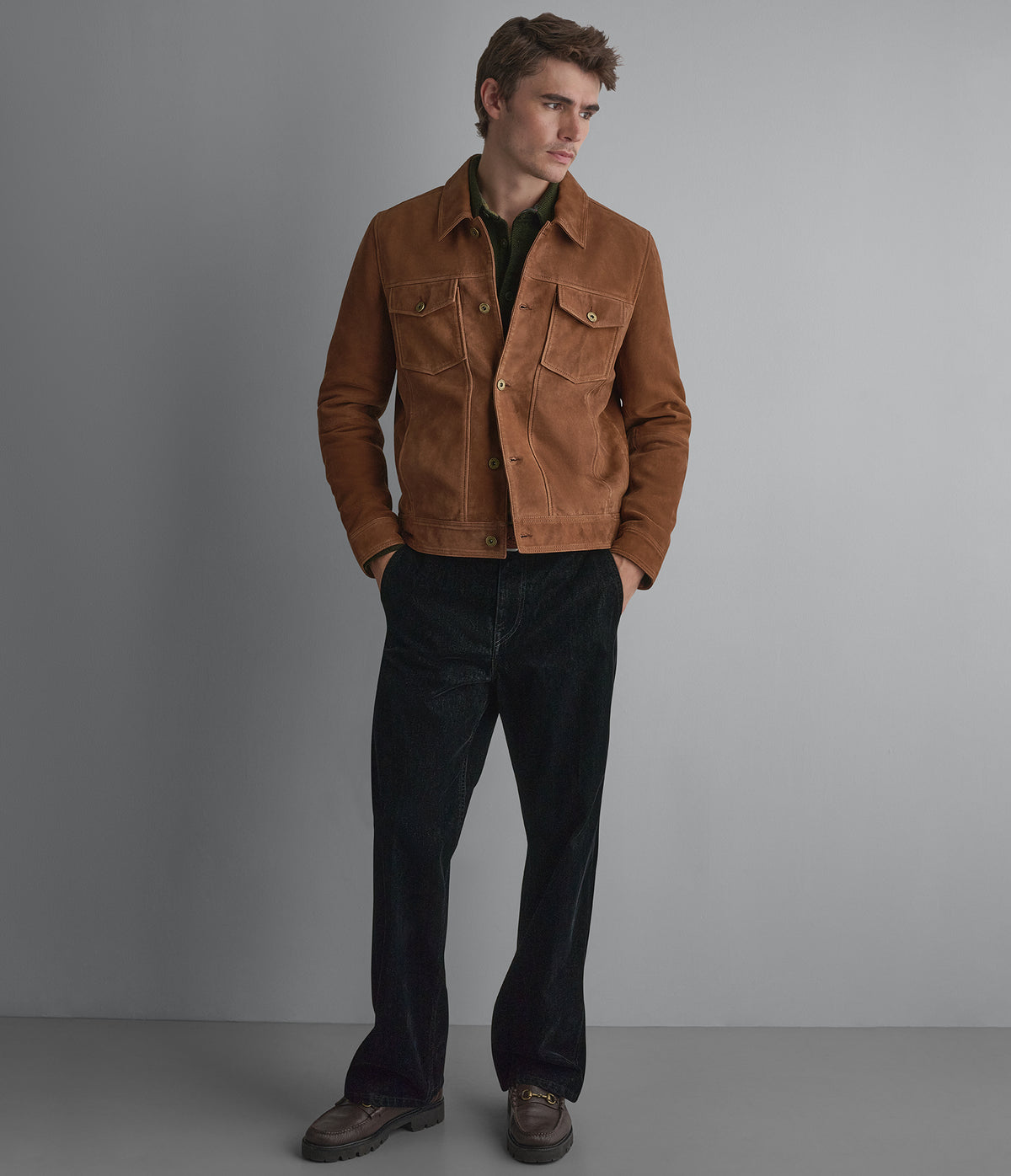 Travis Suede Trucker Jacket View 5