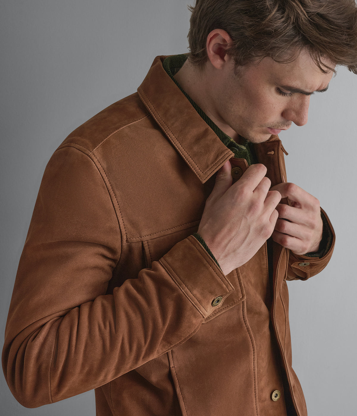 Travis Suede Trucker Jacket View 6