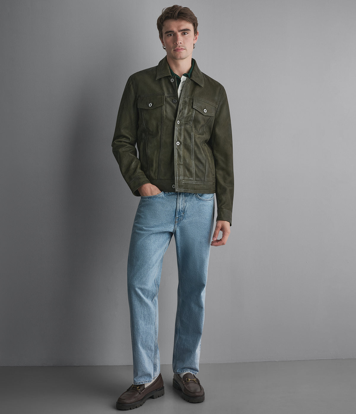 Corbin Suede Trucker Jacket View 2 | Products