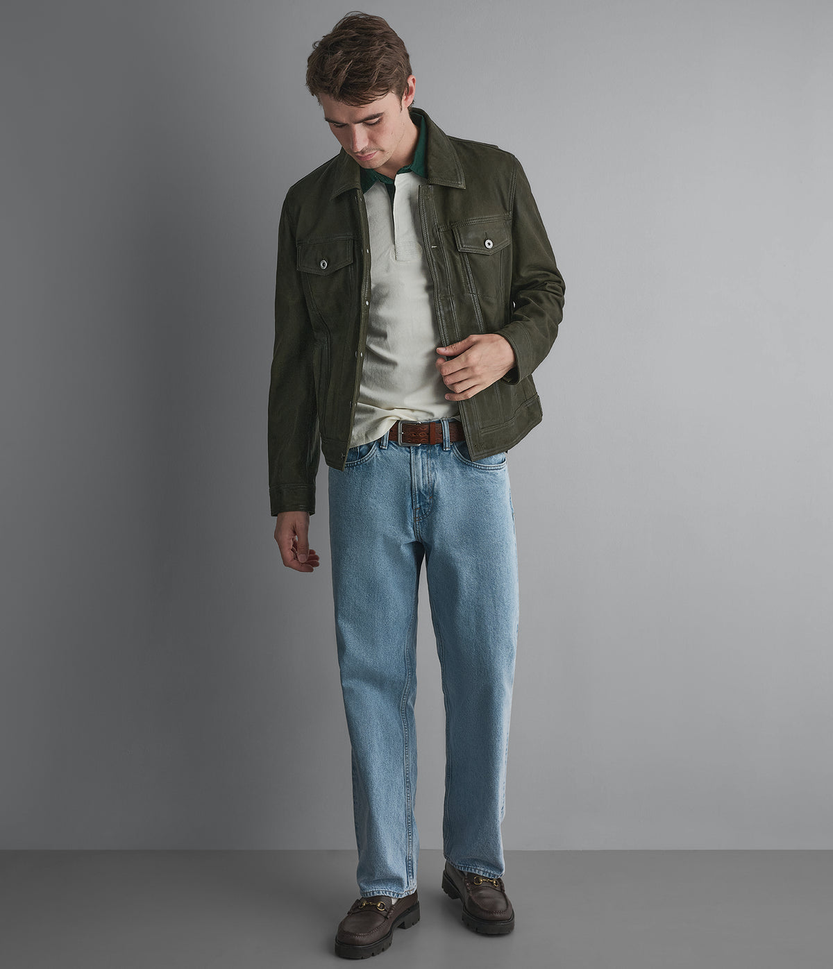 Corbin Suede Trucker Jacket View 4