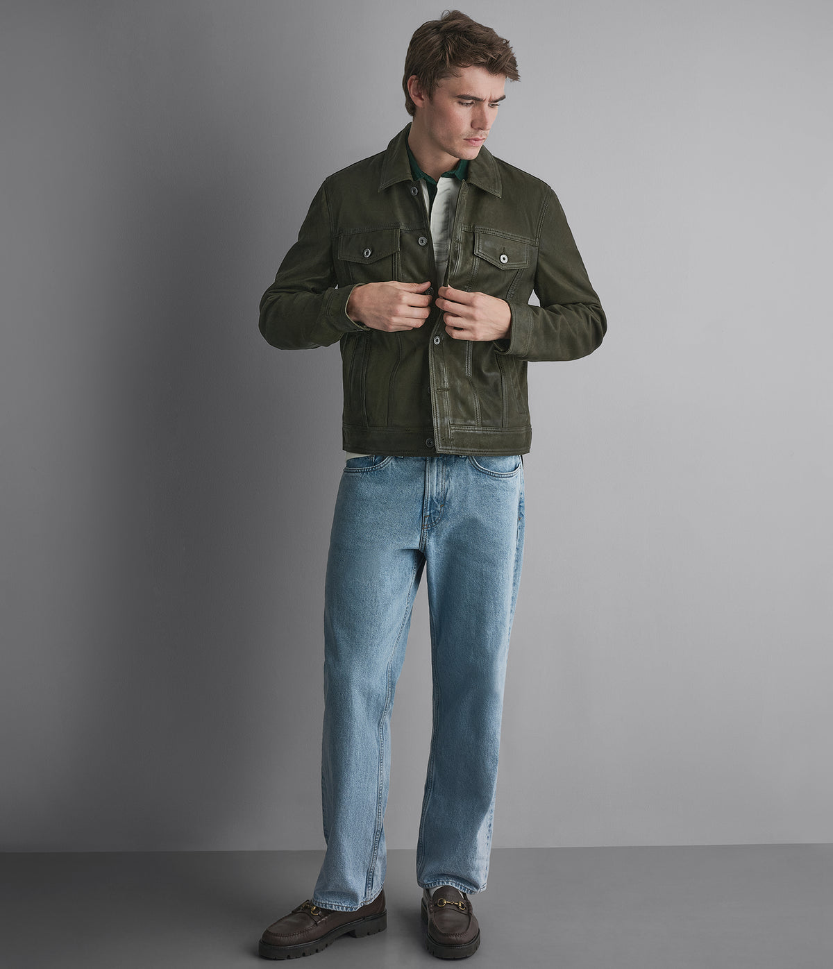 Corbin Suede Trucker Jacket View 5
