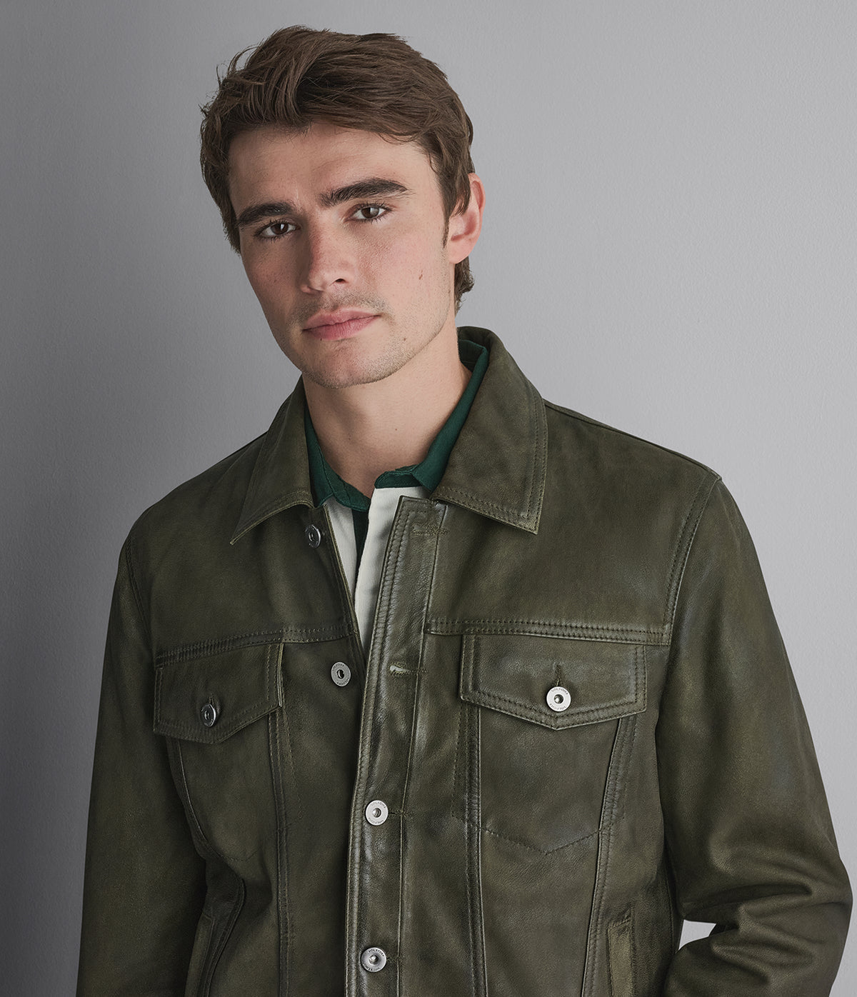 Corbin Suede Trucker Jacket View 6
