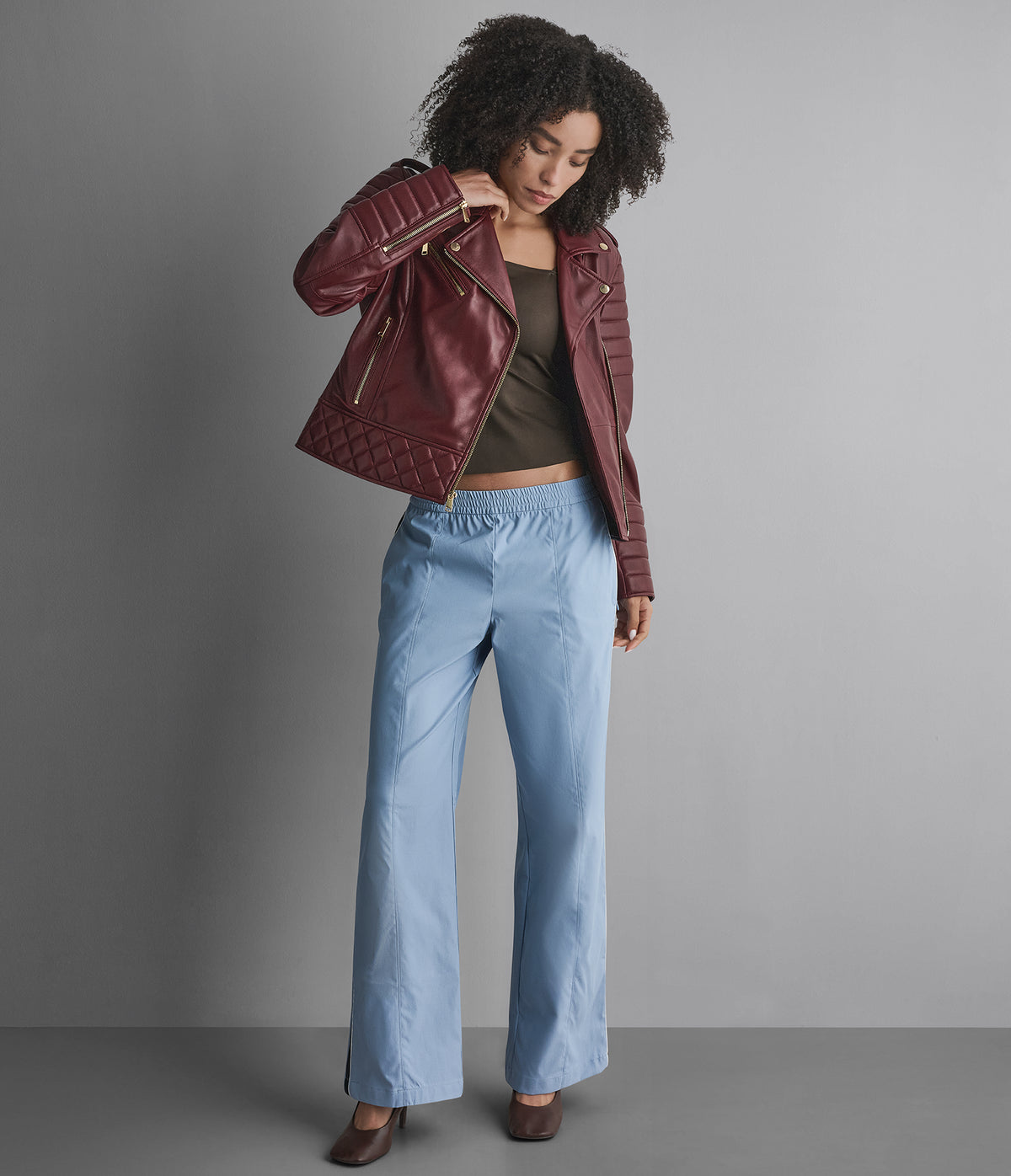 Mila Quilted Leather Moto Jacket View 4 | Women's Fall Edit