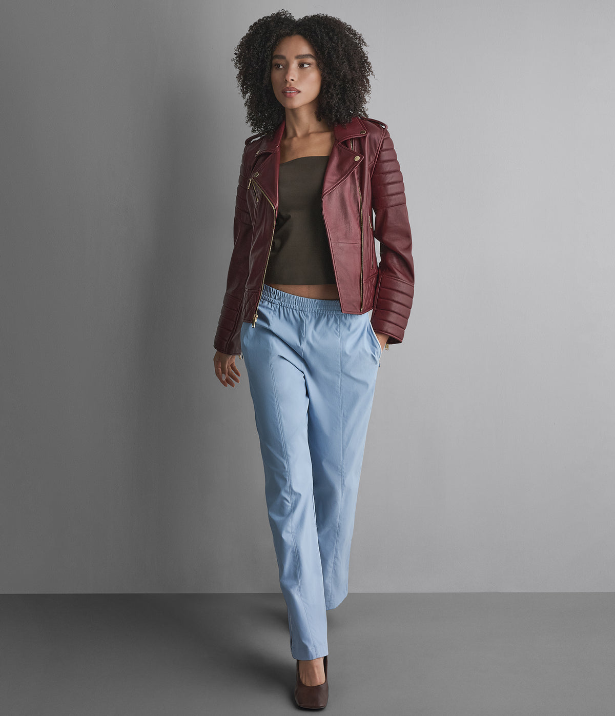 Mila Quilted Leather Moto Jacket View 3 | Women's Fall Edit