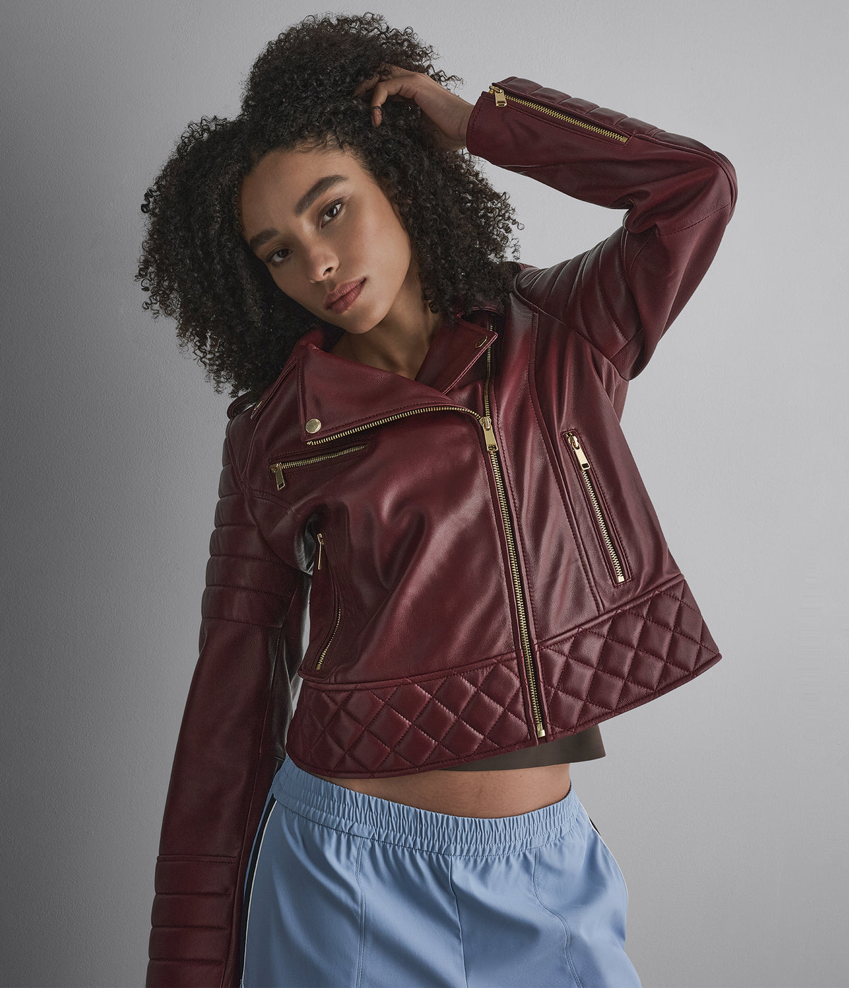 Mila Quilted Leather Moto Jacket View 6 | Women's Fall Edit