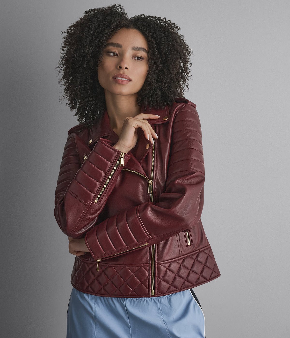 Mila Quilted Leather Moto Jacket View 7 | Women's Fall Edit