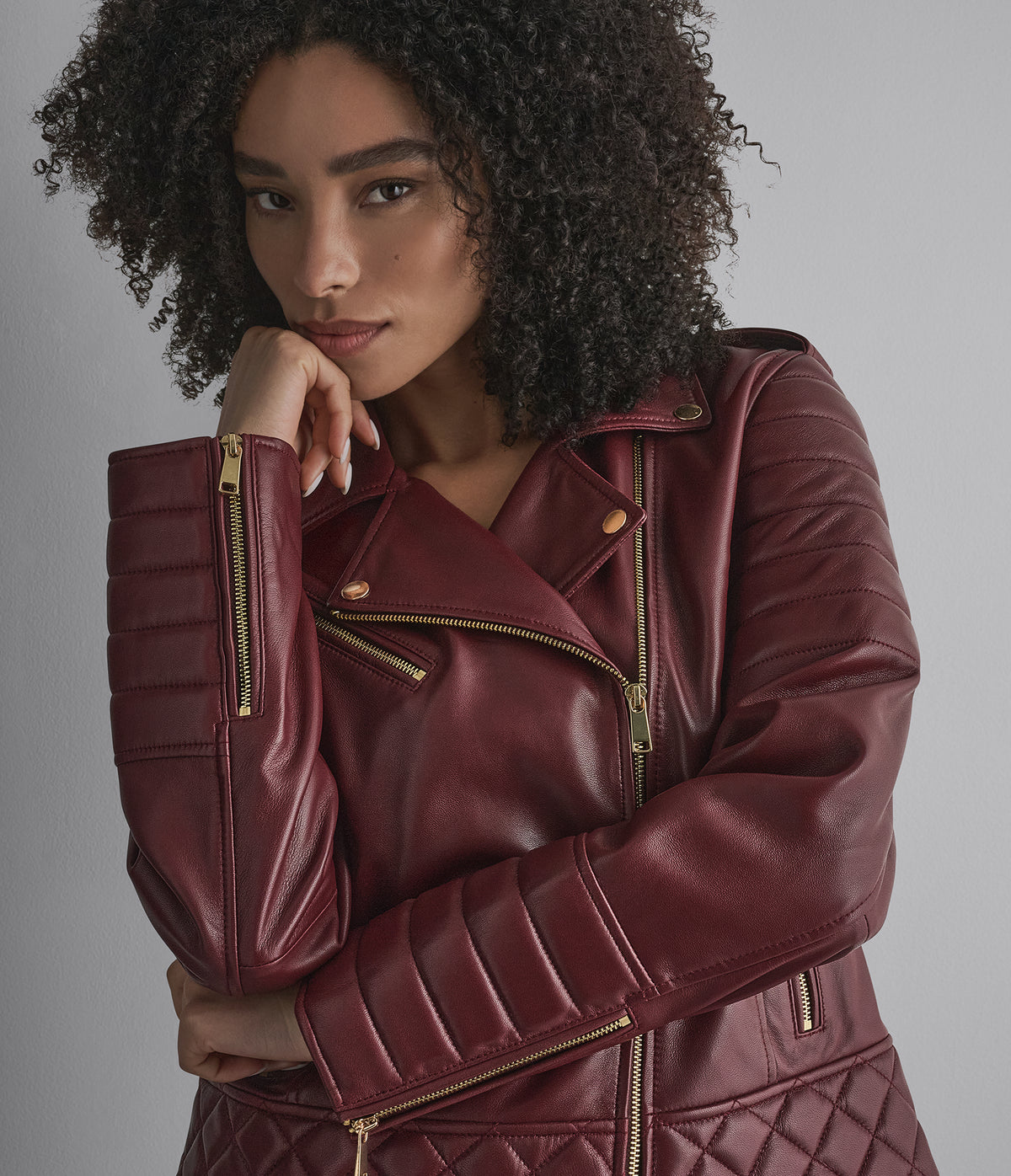 Mila Quilted Leather Moto Jacket View 5 | Women's Fall Edit