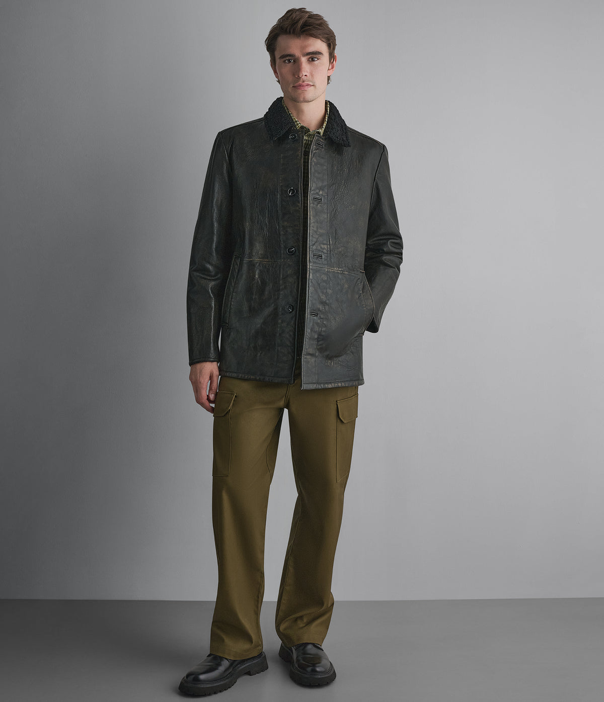 Bruce Reversible Shearling Car Coat View 3 | Men's Jackets & Coats