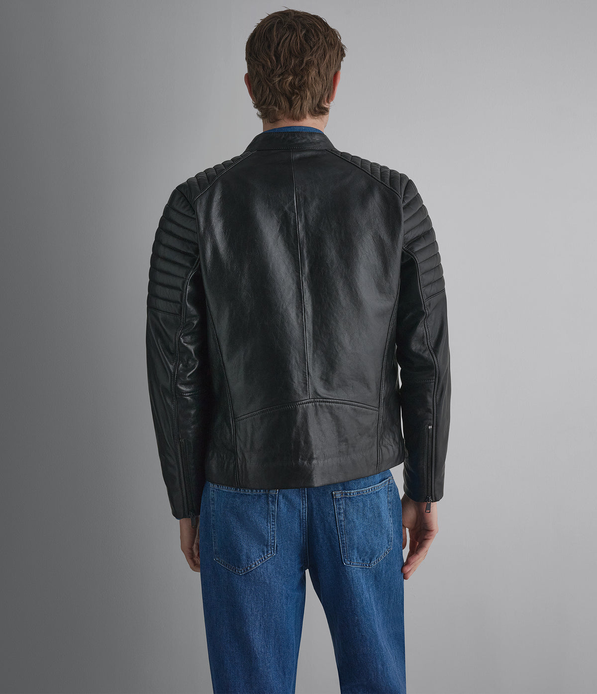 Andres Leather Moto With Zip Off Hood View 6 | Motorcycle Jackets