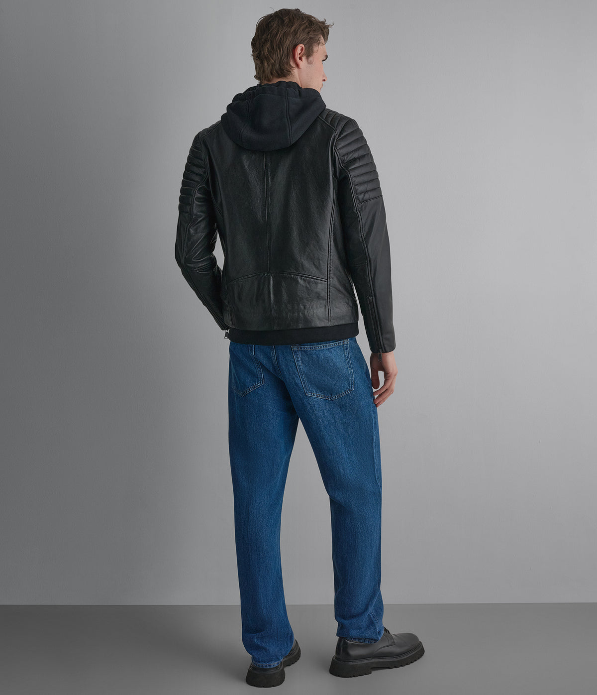 Andres Leather Moto With Zip Off Hood View 2 | Products