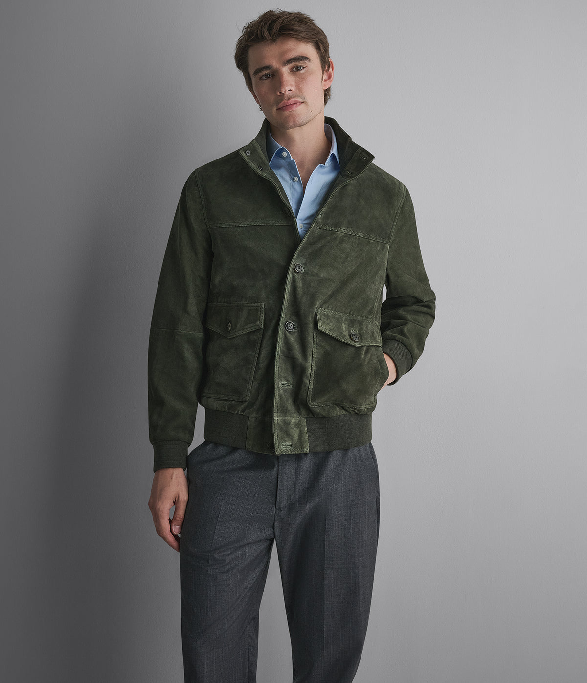 Vincent Suede Bomber View 5