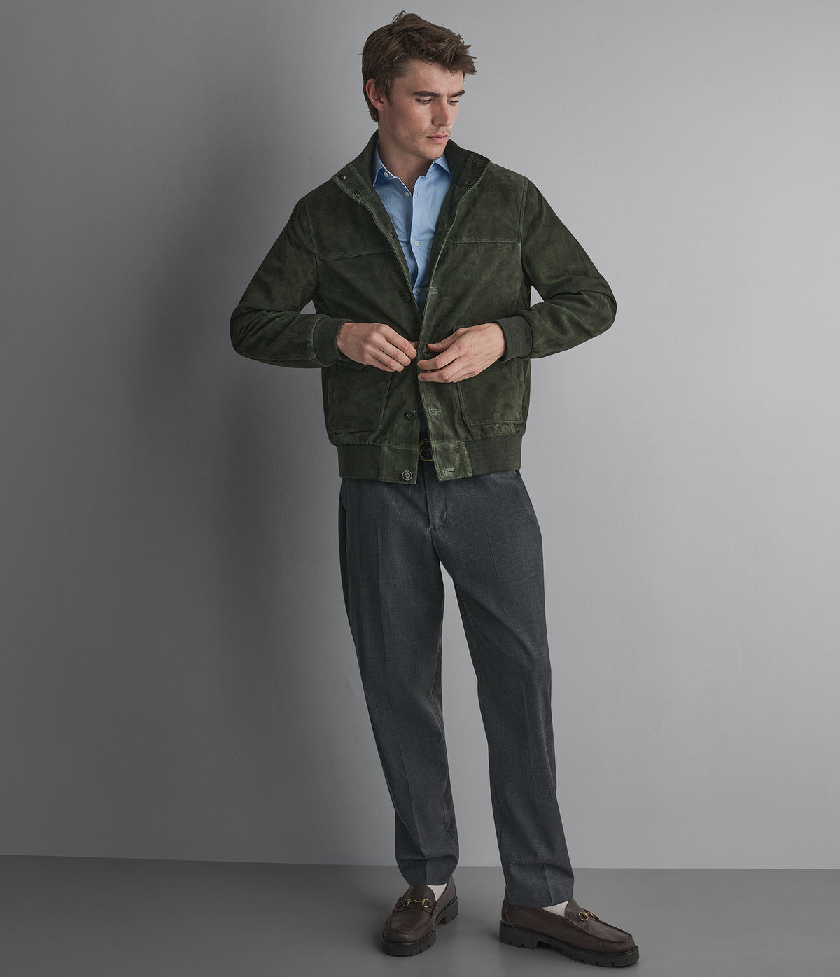 Vincent Suede Bomber View 4