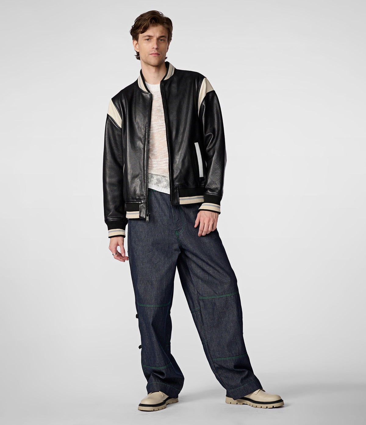 Buy Leather Varsity Jacket