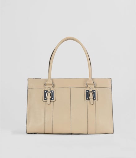 Top-Zip Executive Leather Tote view 1