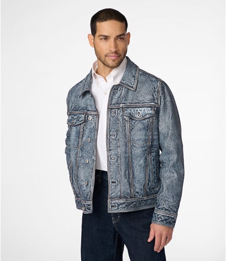 Chase Leather Jean Jacket view 1